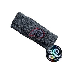 Zephyr Utah Utes Cable Knit Headband Unisex OSFA Acrylic Black Gray College NEW